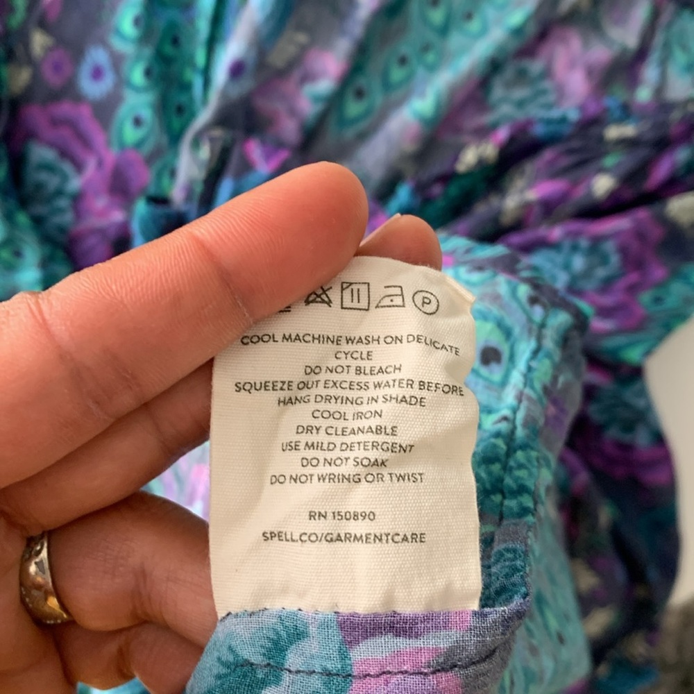 Spell | Bohème Ruffle Blouse in Baltic | Sz Medium - Picture 12 of 12